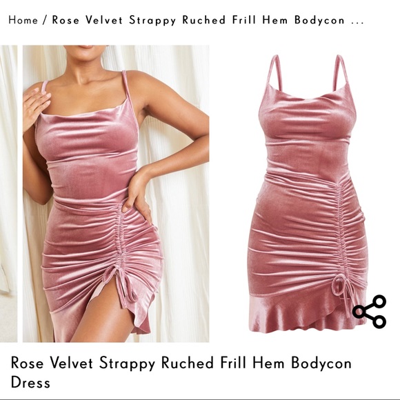 Pretty Little Thing Velvet Dress *perfect for the holidays!!!* - Picture 2 of 4